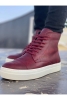 Ch029 Cbt Vulcanized Lace Up Erkek Bot Bordo