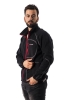 FreeCamp Man Full Zipper Fleece Polar-SİYAH-KIRMIZI