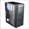 GameBooster GB-F3107B 650W 80+ BRONZE Mesh Panel Siyah RGB Fan + Temperli Cam Mid Tower Gaming Kasa