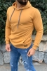 Kapüşonlu Sweatshirt Hardal