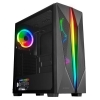 RAMPAGE Blade 600W 80+ Mesh Panel  Tempered Camlı 4x12cm Fixed RGB LED Fanlı Gaming Kasa