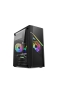 REVENGE ELEGANCE DELUX 500W TEMPERLI CAM SIYAH 1x FAN RGB Gaming Kasa