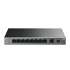 Tplınk Ls1210Gp 8 Port Gıgabıt + 1Xrj45/1Xsfp Uplınk 61W 250 Metre Poe Mesafe Metal Kasa