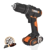 WORX WX370 20Volt/2Ah. Li-ion Çift Akülü Profesyonel Şarjlı Darbeli Matkap + 30 Parça Aksesuar Seti